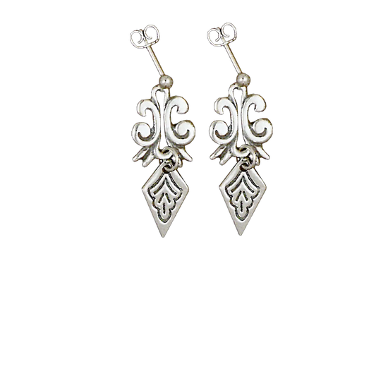 Earrings-440017-#95-Trønder-oxidized silver