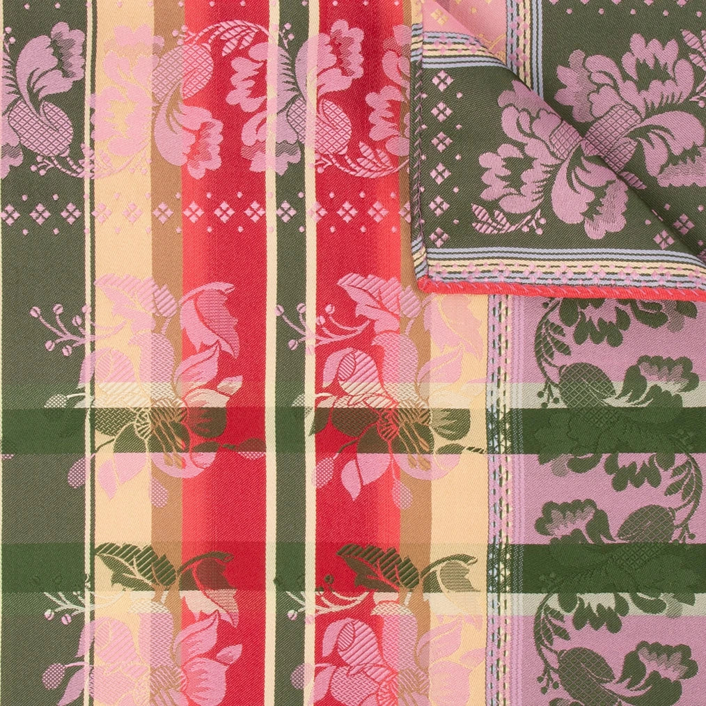 Gabriella *040* silk scarf 70cm x 70cm-pink, green, yellow