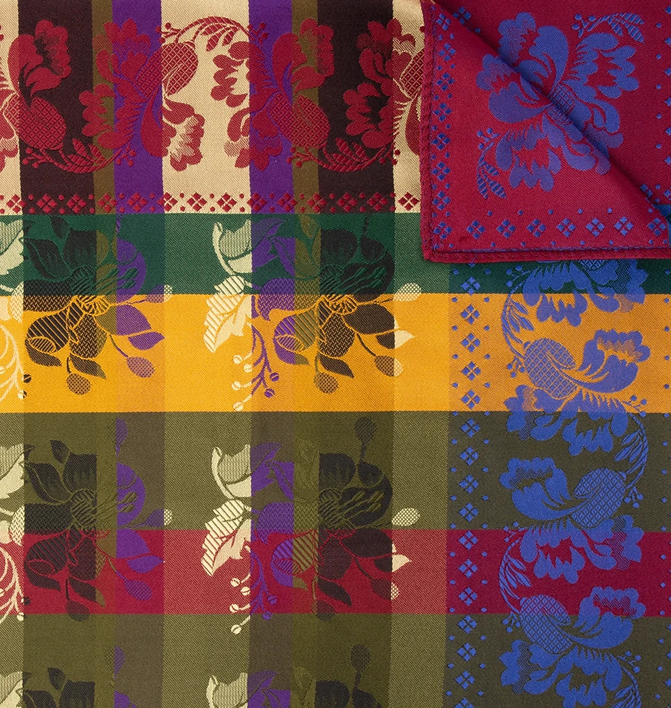 Gabriella *410* silk scarf 70cm x 70cm-blue, green, burgundy