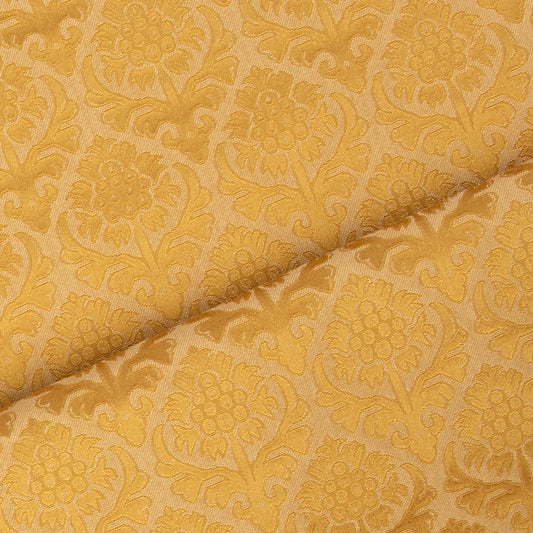Silk fabric-Granat Eple Rustique-38% silk/62% cotton, linen, viskose-140 cm wide-yellow