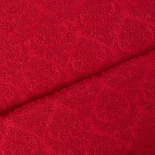 Silk fabric-Granat Eple Rustique-38% silk/62% cotton, linen, viskose-140 cm wide-red