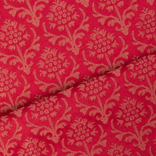 Silk fabric-Granat Eple Rustique-38% silk/62% cotton, linen, viskose-140 cm wide-red/gold