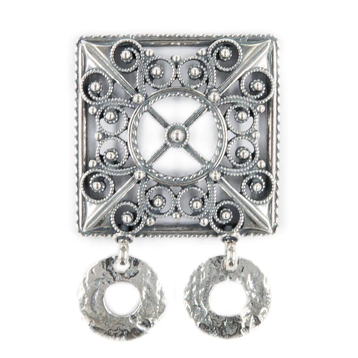 Belt plaque-550687-Oslo-Jubileum-for leather belt-oxidized silver