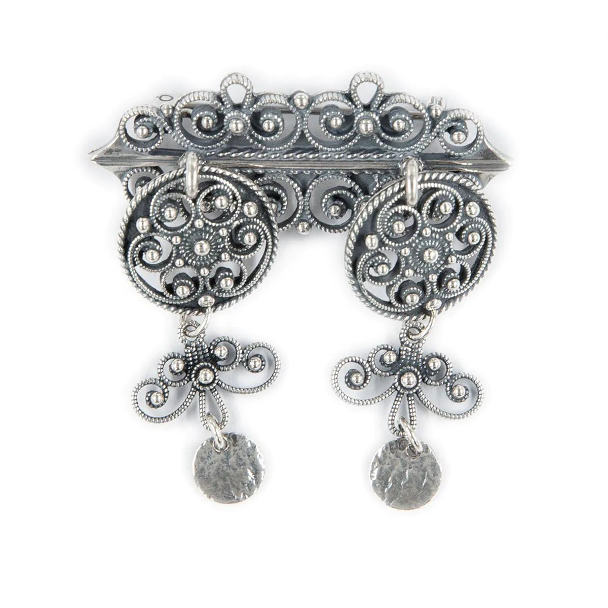 Neck pin-550875-Oslo-Jubileum filigree-oxidized silver