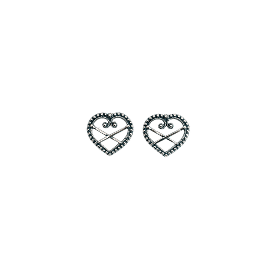 Earrings-Østfold-oxidized silver