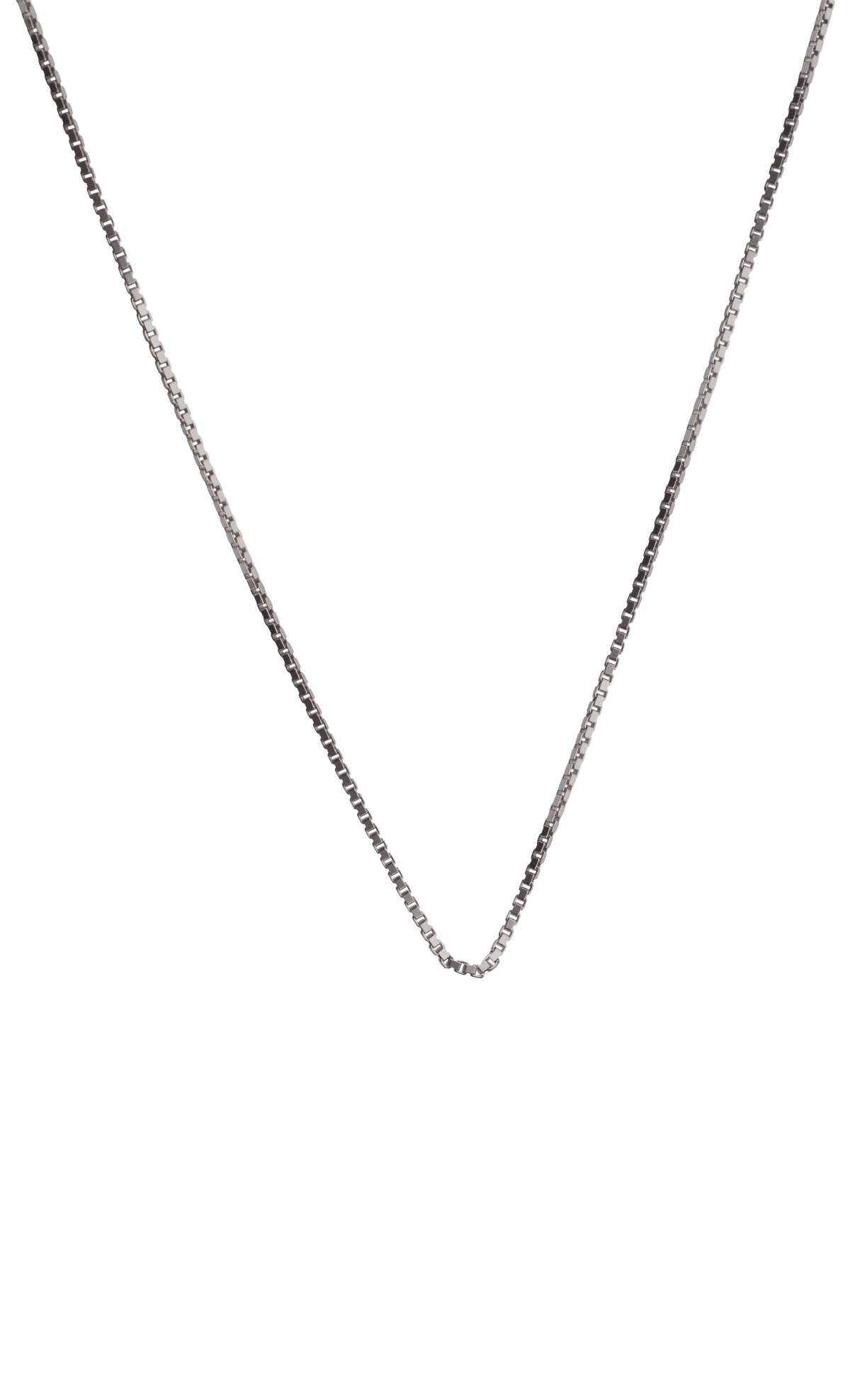 Venezian chain-45cm-17.5 inches-rhodium-plated silver