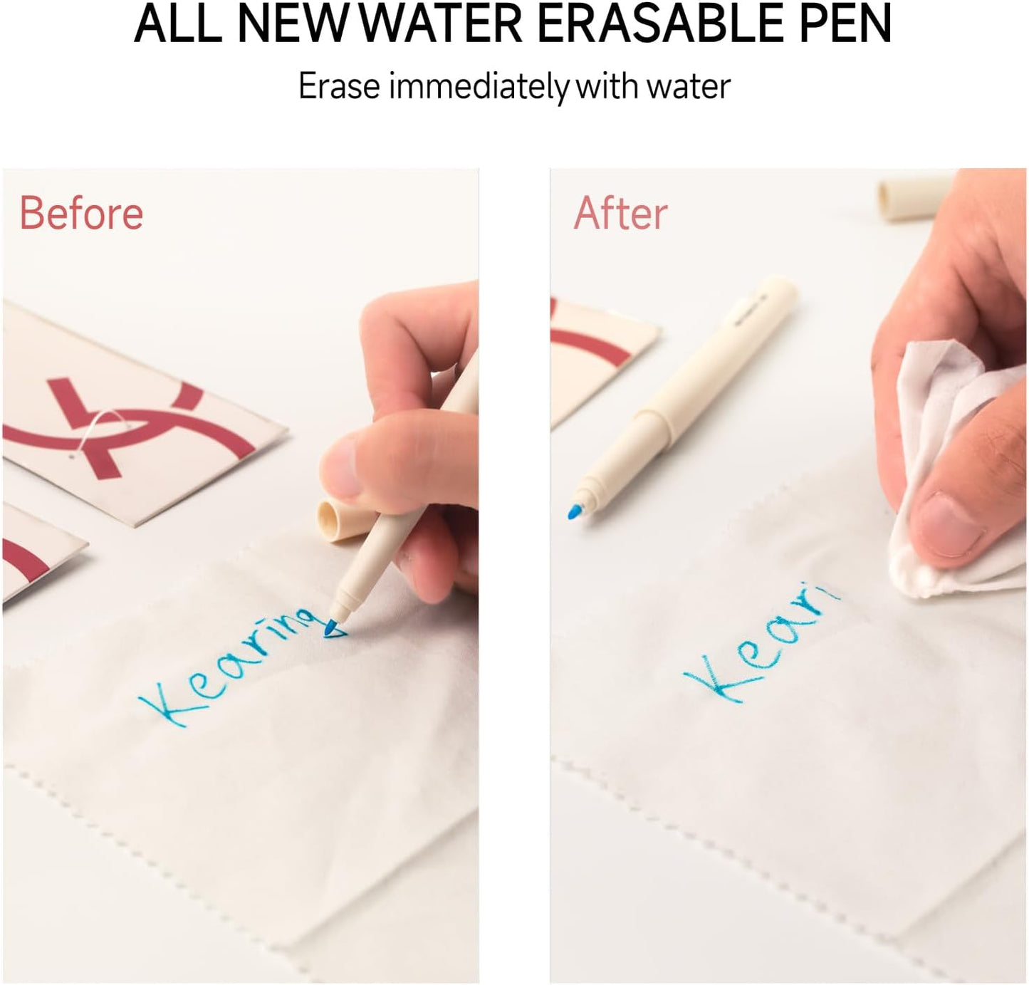 Kearing water erasable pen-white