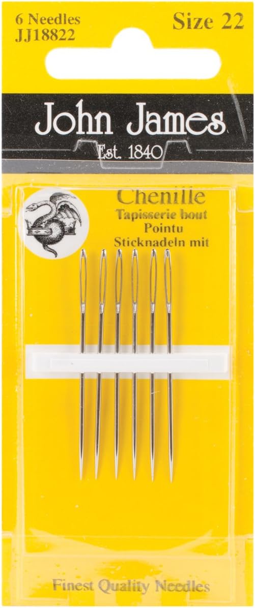 Embroidery needles-John James chenille needles-size 22