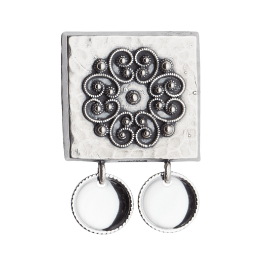 Belt plaque 627101 #07-Rogaland-oxidized silver