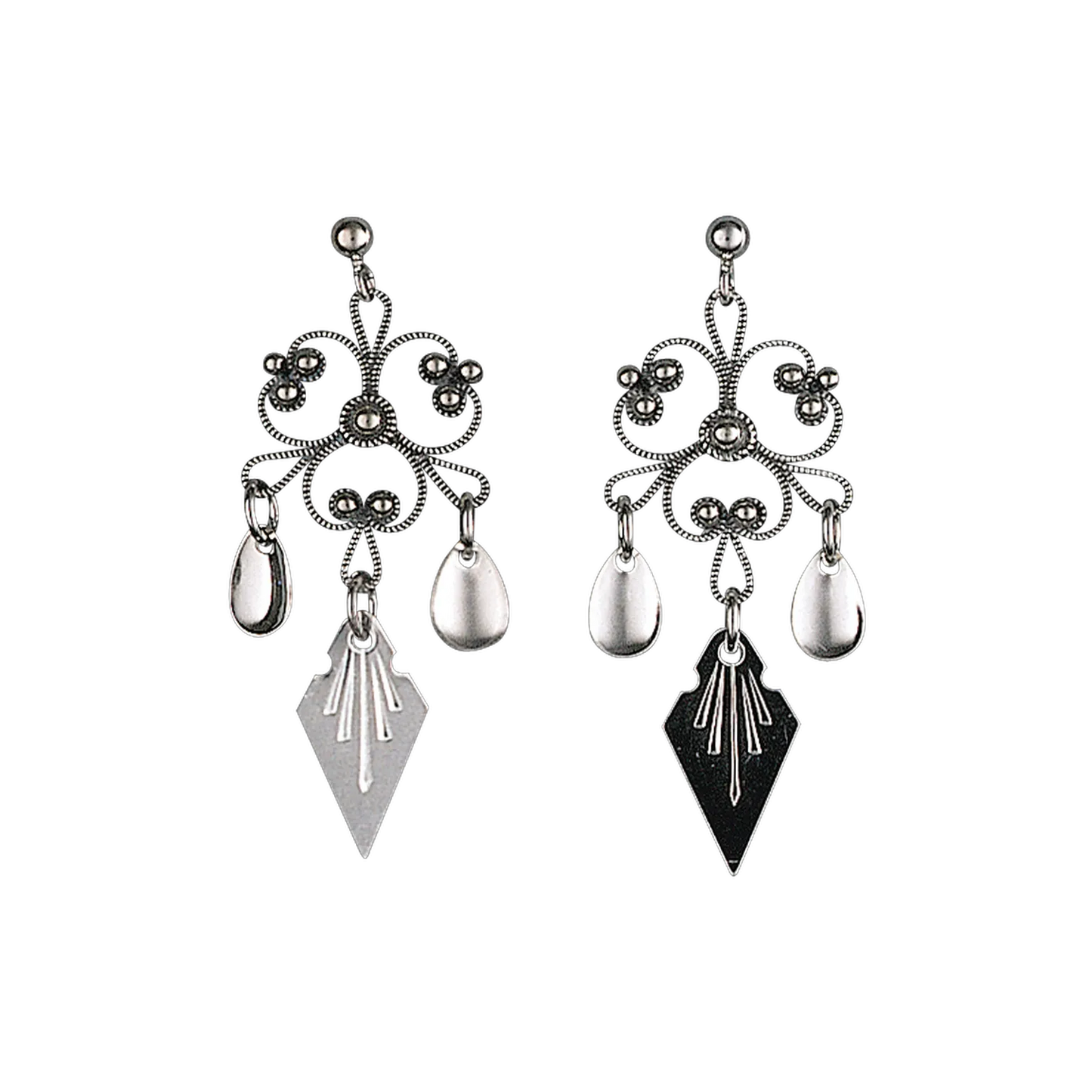 Earrings-704111-#21-oxidized silver