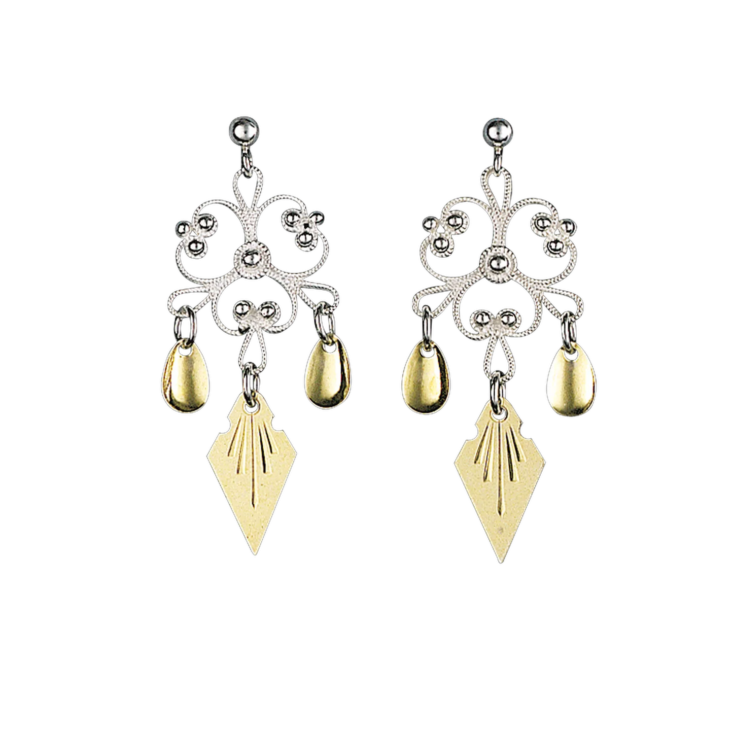 Earrings-704511-#21-silver/gilded silver