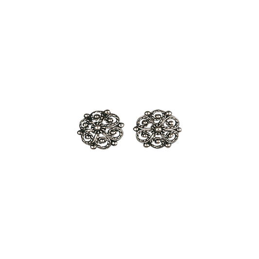 Earrings #02-Telemark-oxidized silver