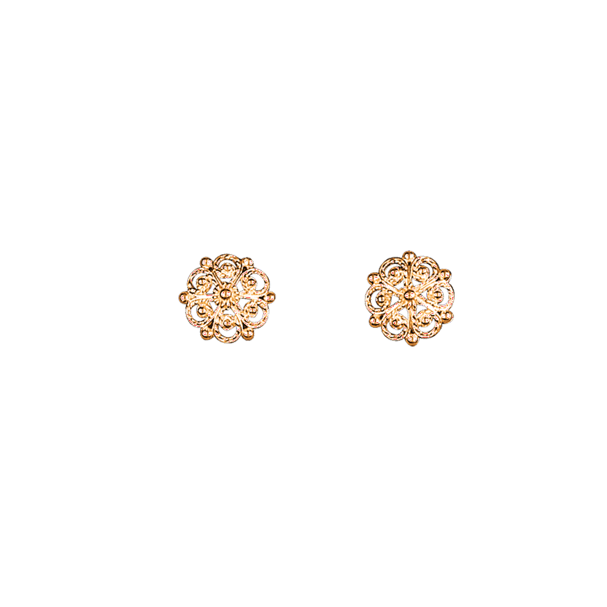 Earrings #02-rose silver