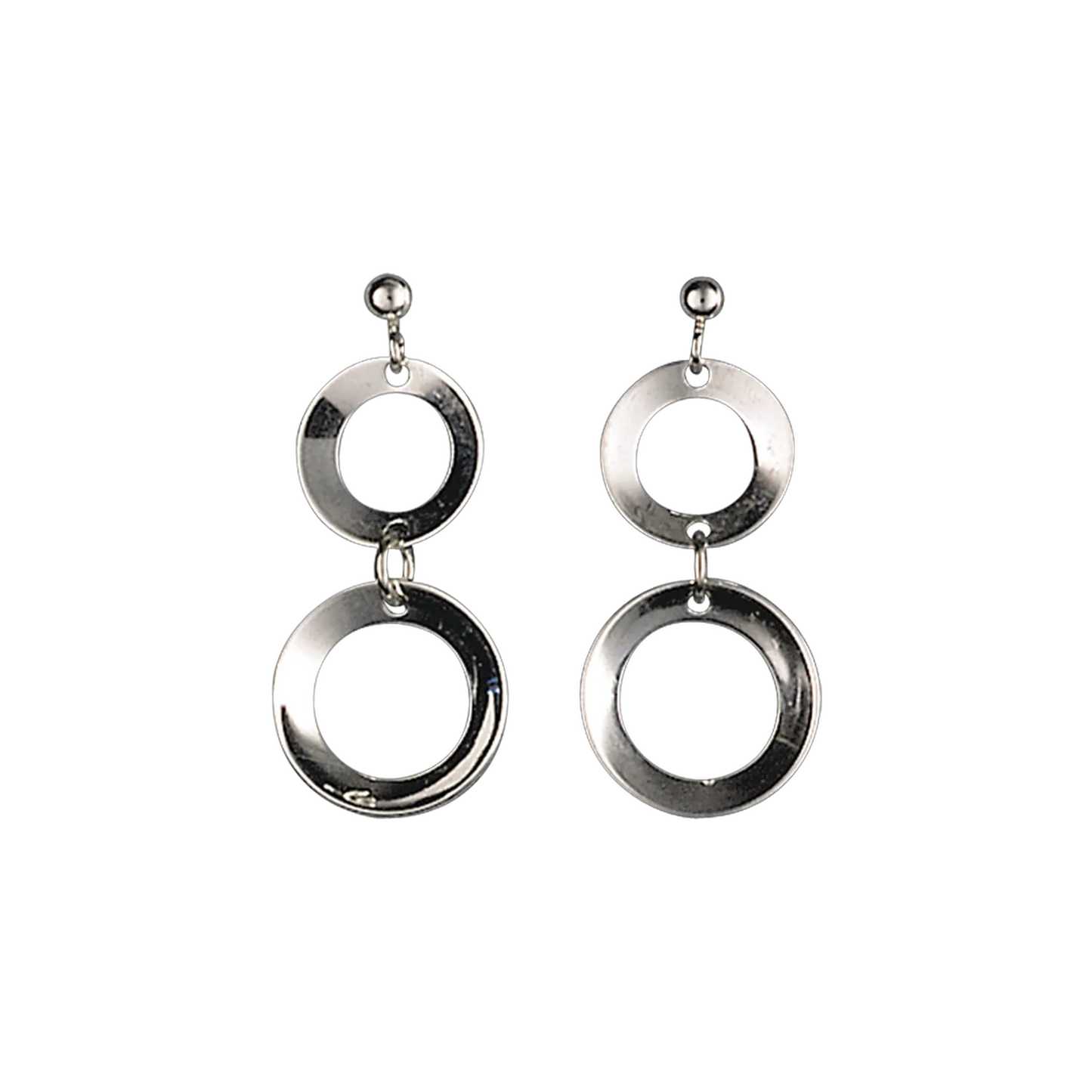 Earrings-713411-#18-Trønder-with 2 rings-silver