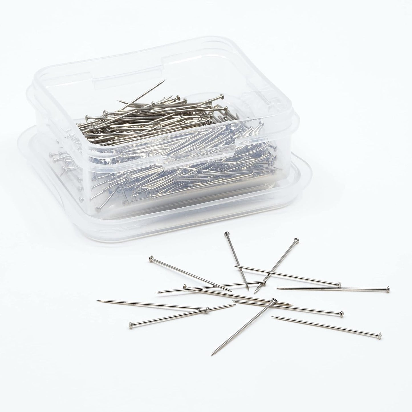 Steel extra fine satin straight pins/400