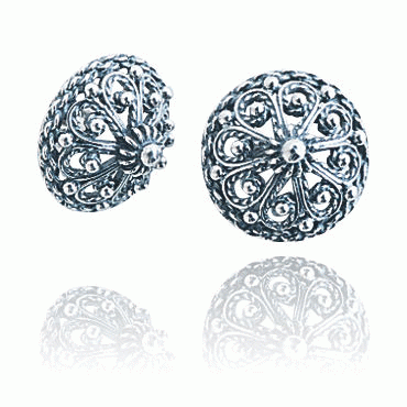 Earrings-718111-#03-oxidized silver