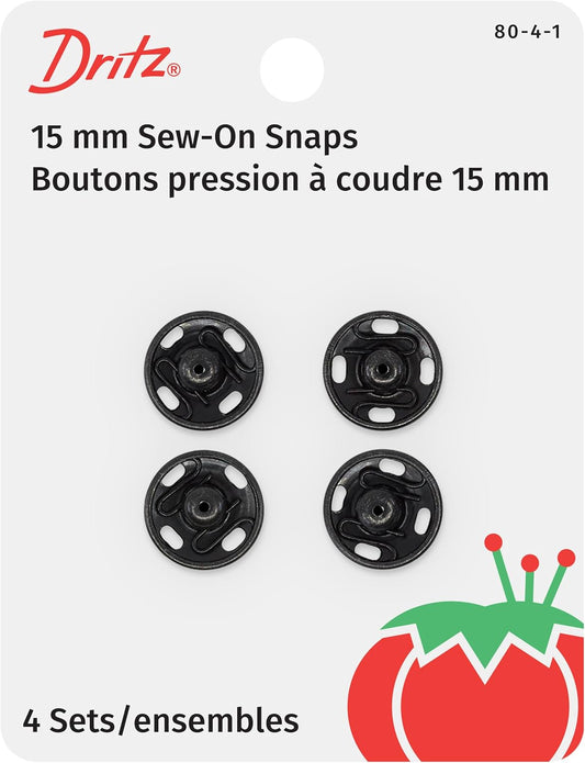 Sew-on snaps-size 4