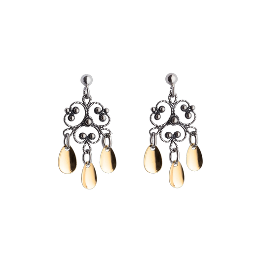 Earrings-721311-#05-oxidized/gilded silver