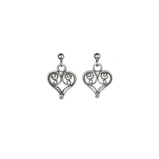 Earrings-738111-Hallingdal Heritage-oxidized silver