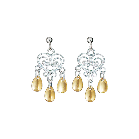 Earrings-740511-#38-silver/gilded silver