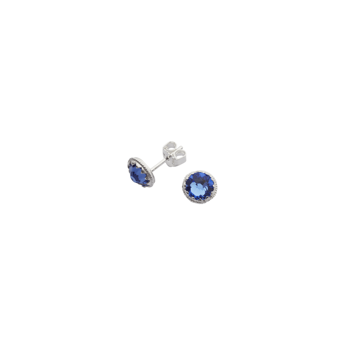 Earrings 746411-with blue stones-silver