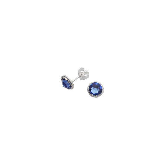 Earrings-746411-Norwegian Heritage-with blue stones-silver