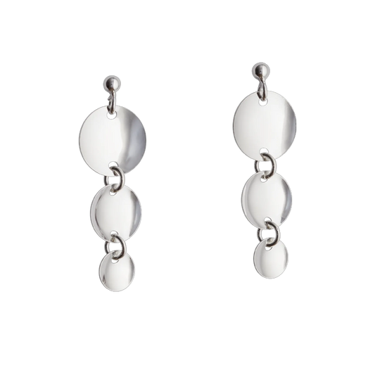 Earrings-747411-Norwegian Heritage-with 3 leaves-silver