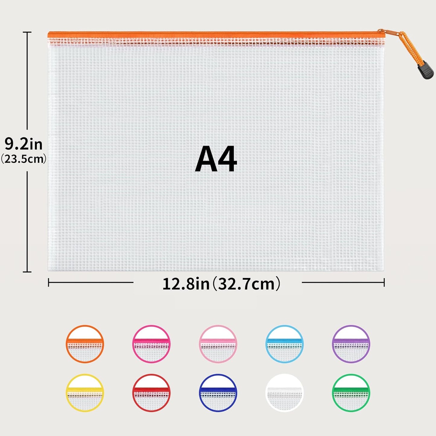 Class supplies-9.4 x12.8 mesh pouch w/zipper