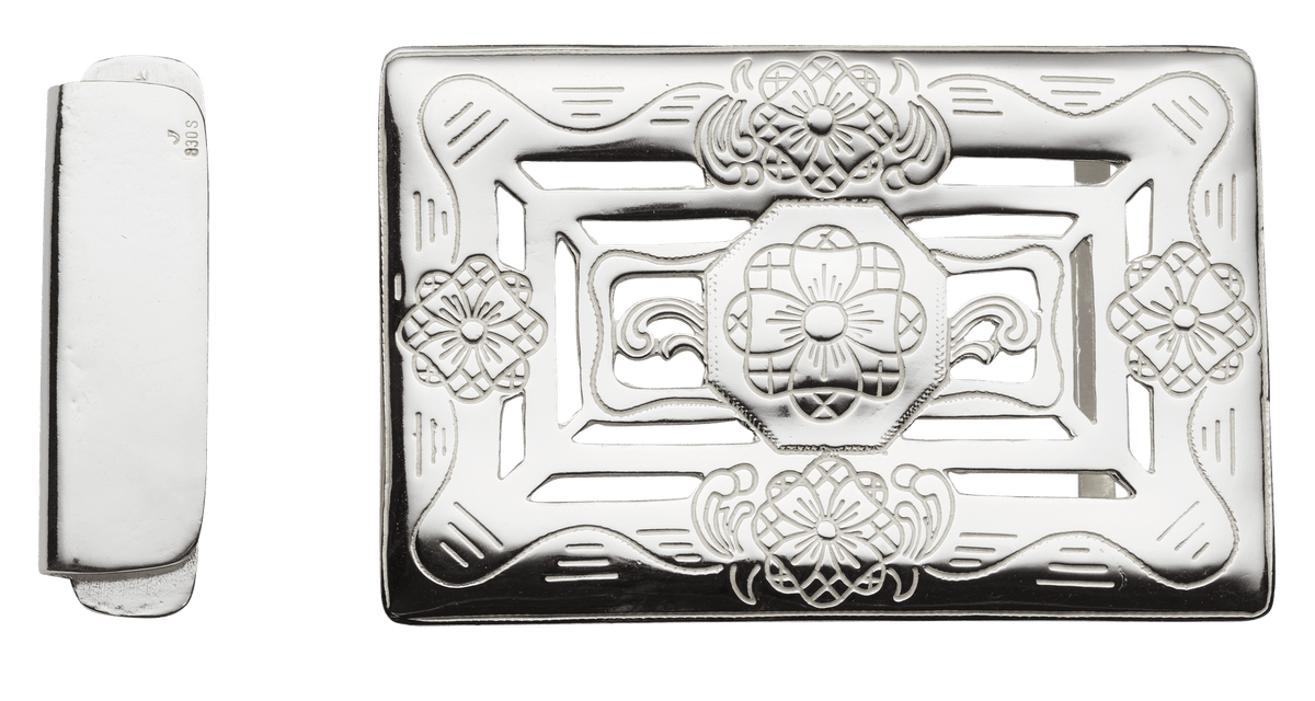 Belt buckle-843400 #55-Nedre Buskerud bunad to sew on -silver