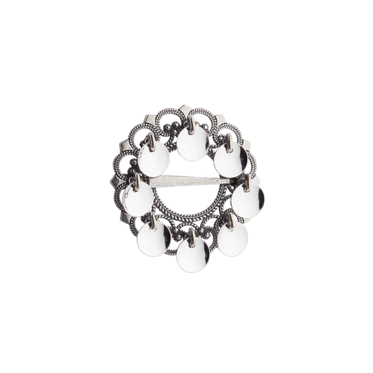 Brooch/pendant #36-Rose-oxidized silver