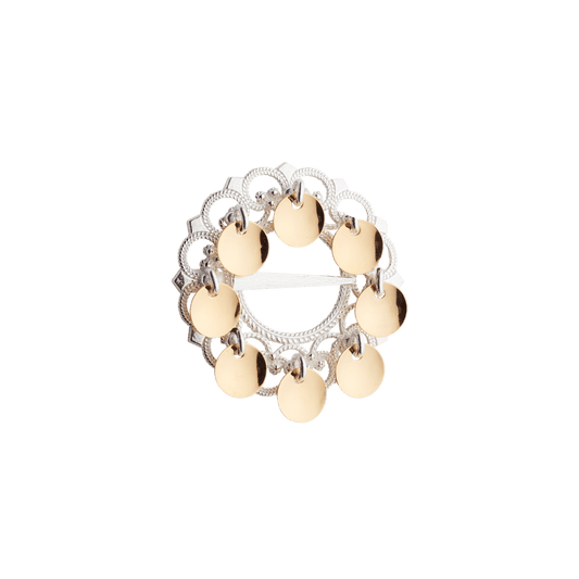 Brooch-901500-Mini Rose Sølje-silver/gilded silver