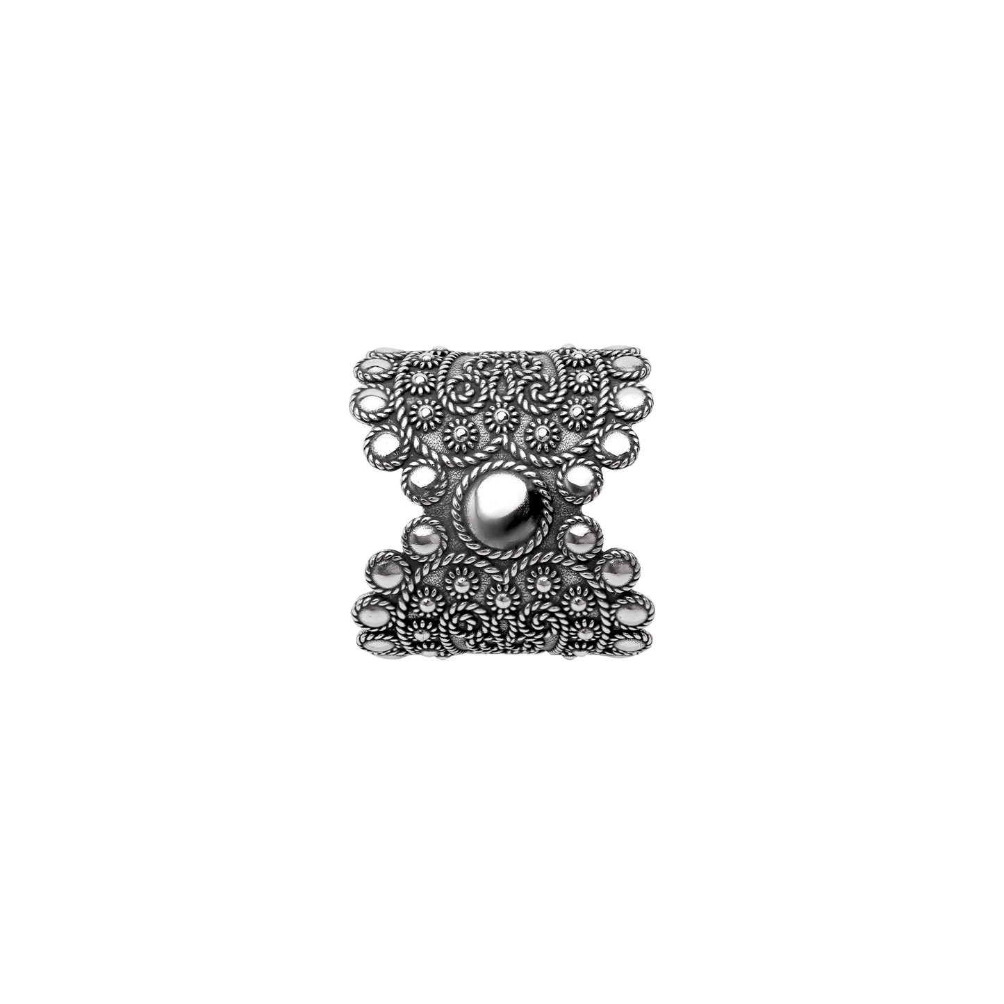 Scarf ring 961100-scroll design-oxidized