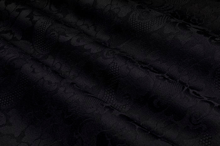 Wool-Klassisk Ulldamask 9910-150cm wide-440 gr weight-black 190