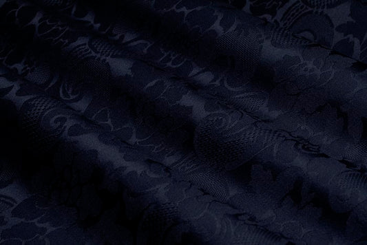 Wool-Klassisk Ulldamask 9910-150 cm wide-440 gr weight-dark navy 790