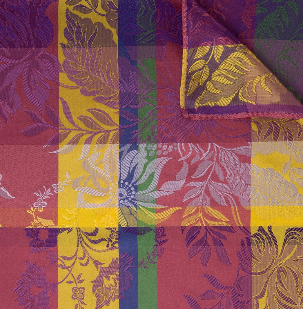 Almoge XS *005* silk scarf 50cm x 50cm-pink/yellow/blue