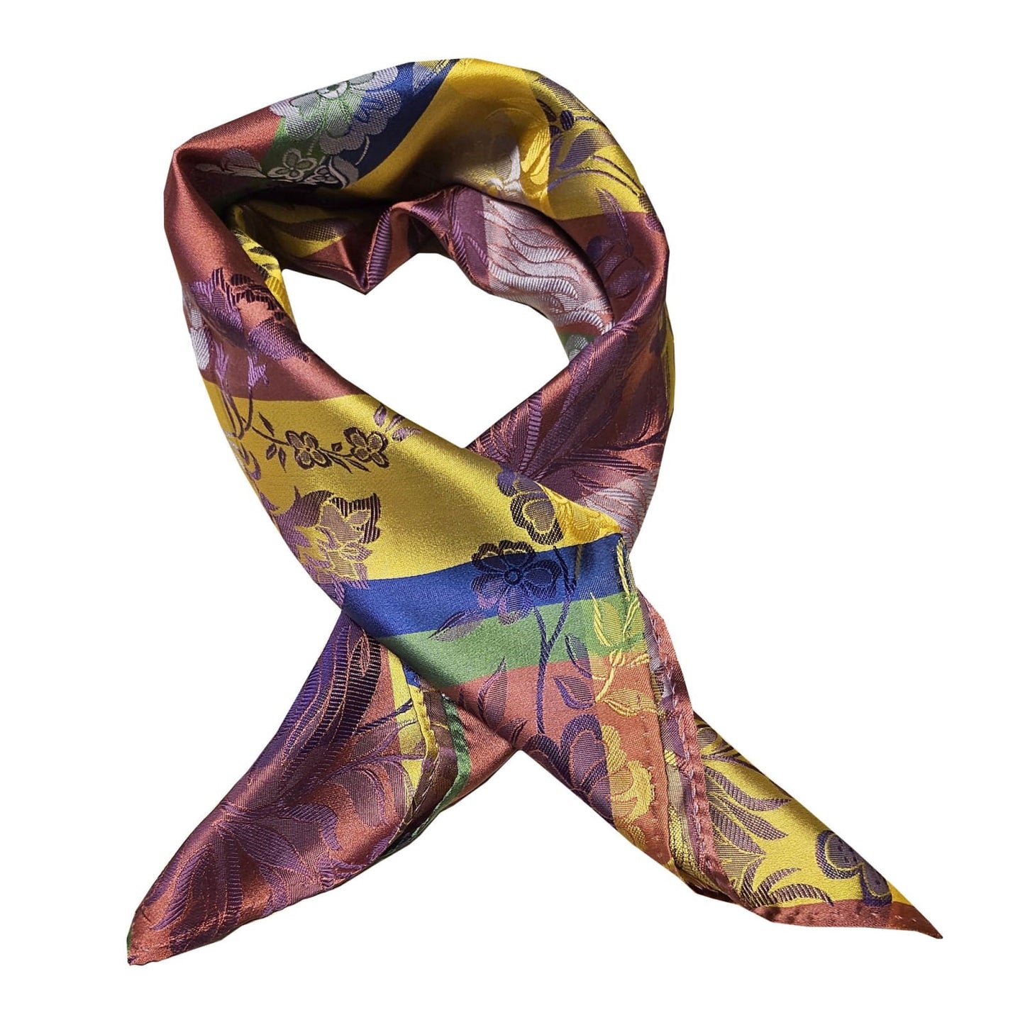 Almoge XS *005* silk scarf 50cm x 50cm-pink/yellow/blue