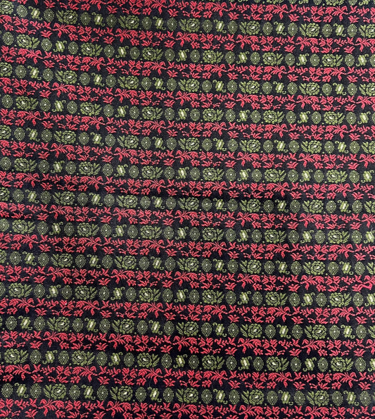 Silk-Åsgård Brocade-150 cm wide-red/green/black