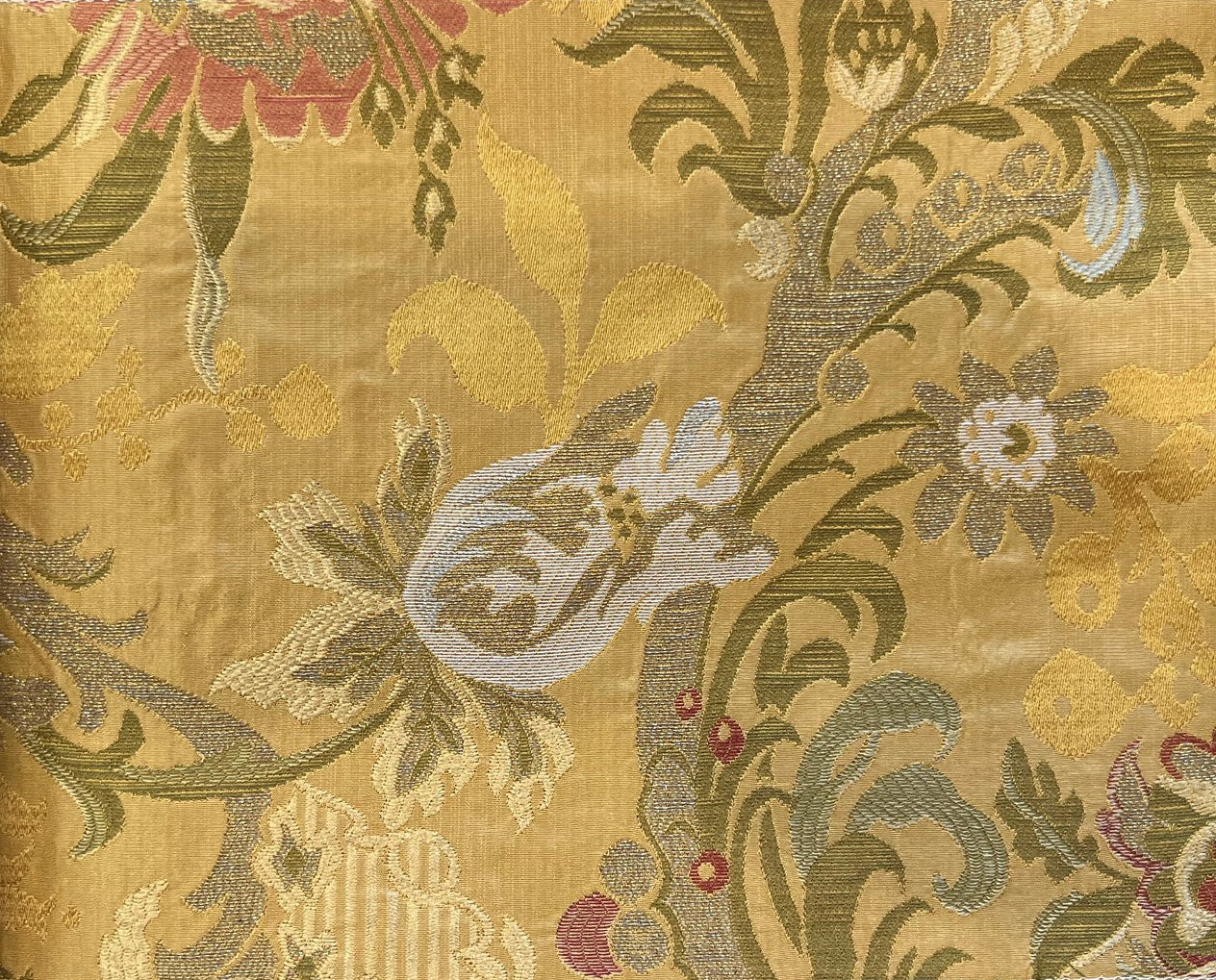 Balmorial lampas silk 140cm-yellow