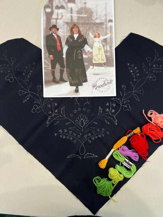 Bunad embroidery practice kit-Bergensbunad
