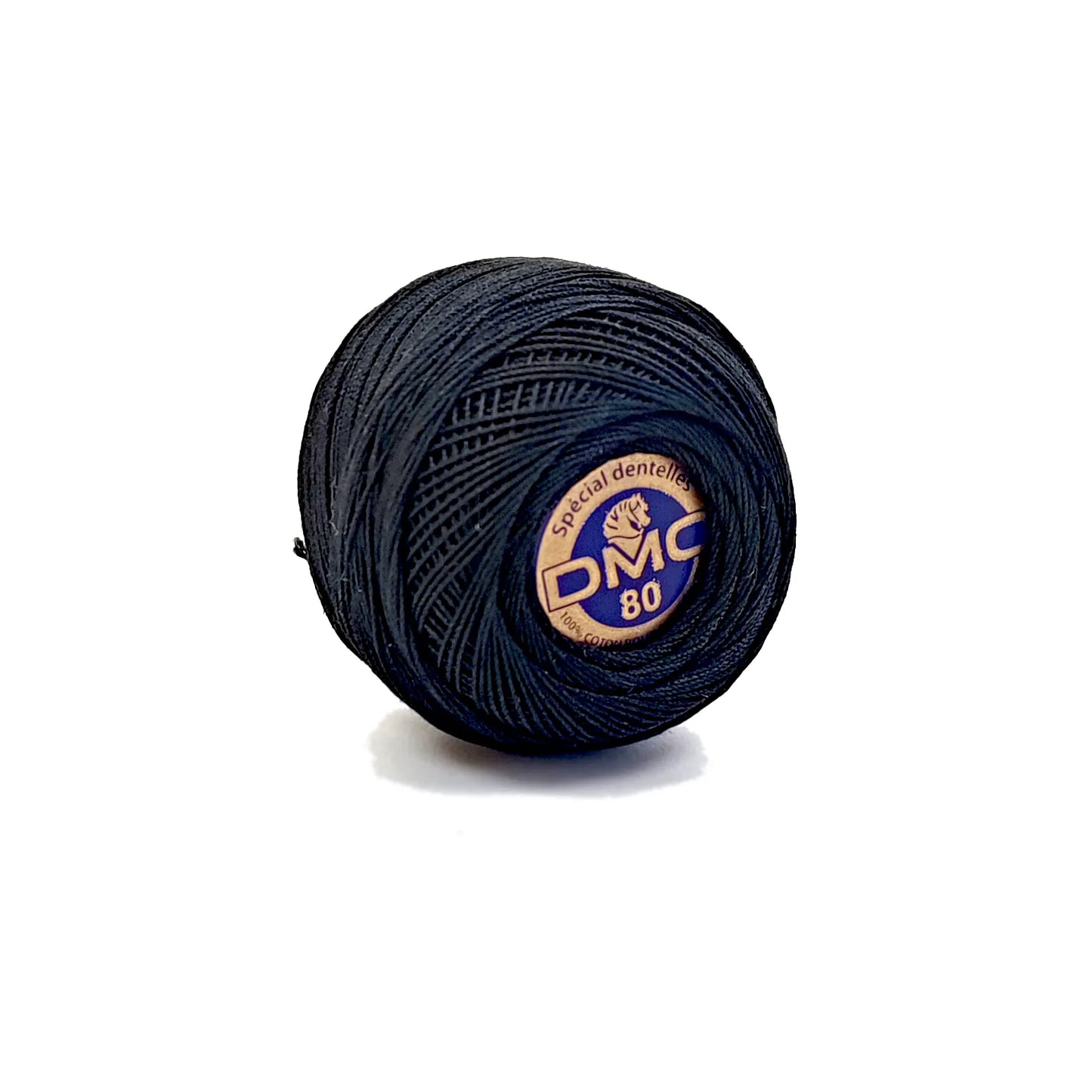 DMC 80 Spec. Dentelle cotton yarn-black