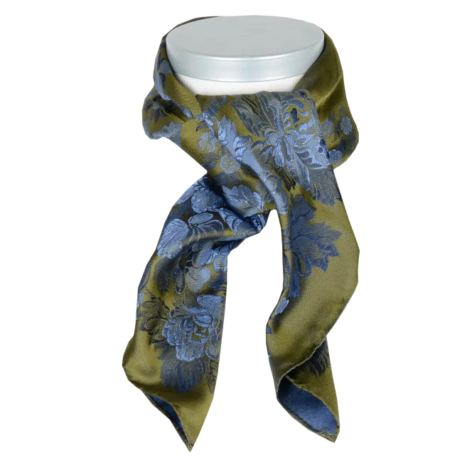Desiree silk scarf 70x70-green/blue