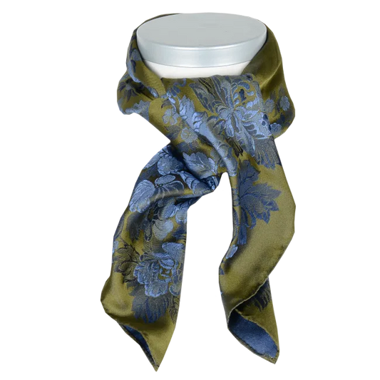 Desiree silk scarf 70x70-green/blue