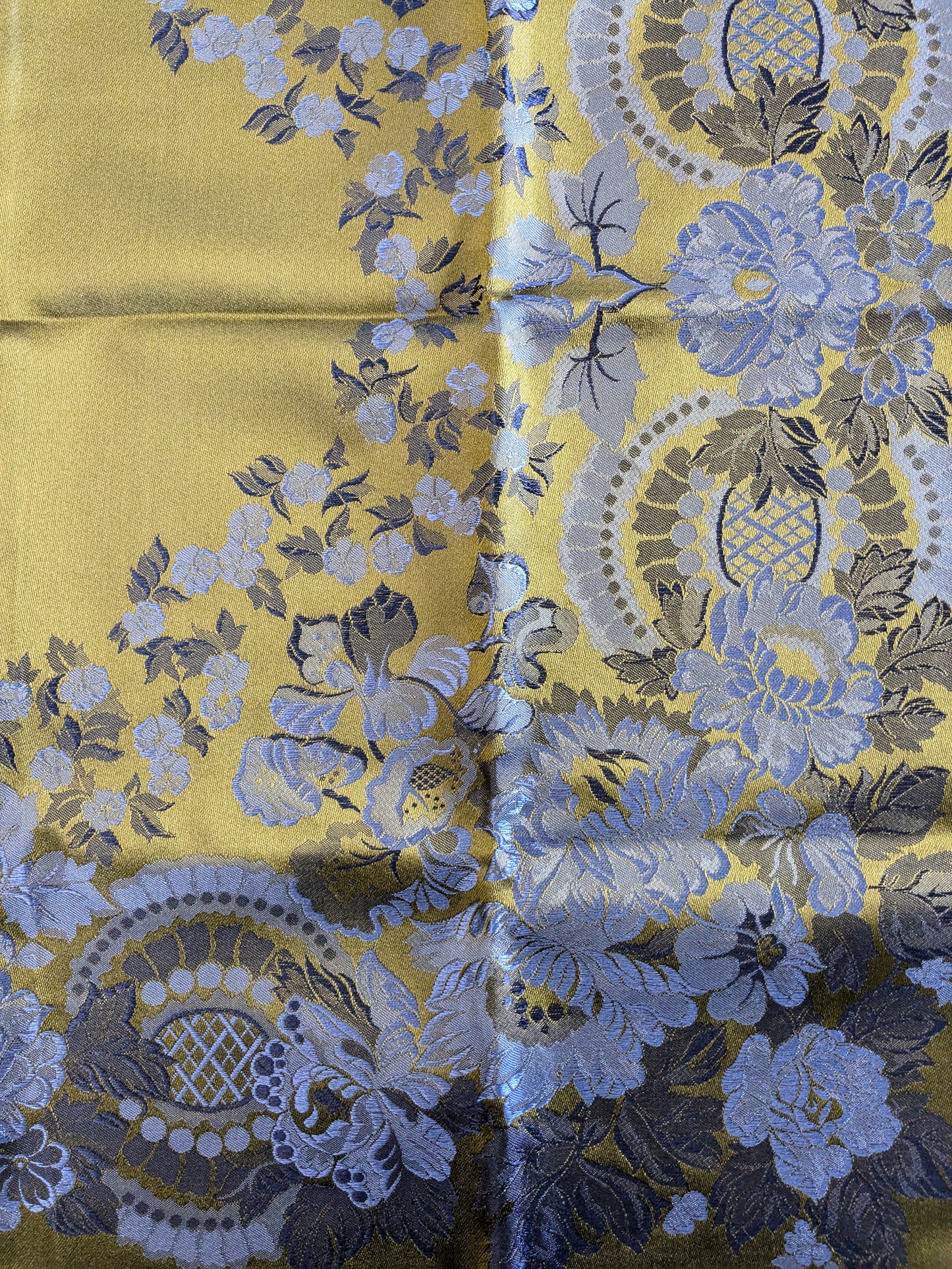 Desiree silk scarf 70x70-green/blue