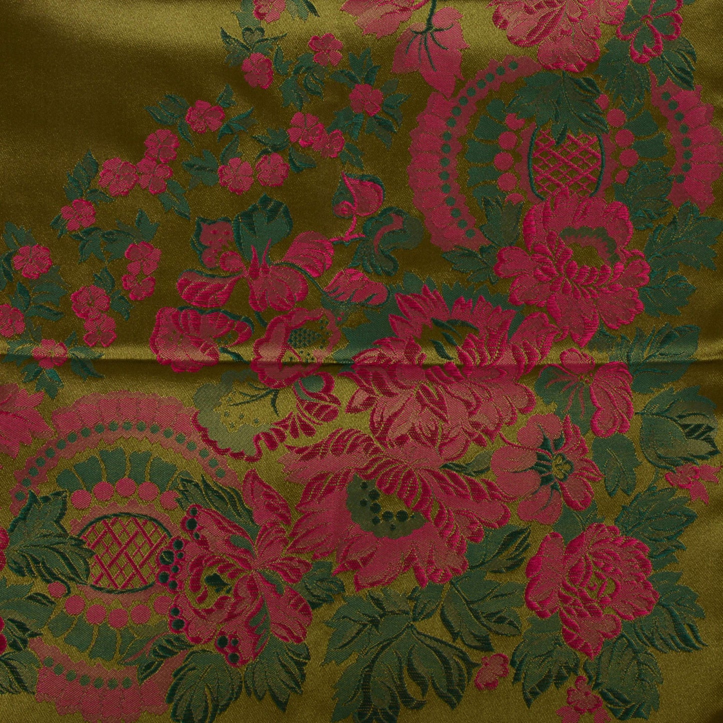 Desiree silk scarf 70x70-green/pink