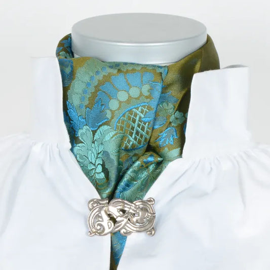 Desiree silk scarf 70x70-green/teal