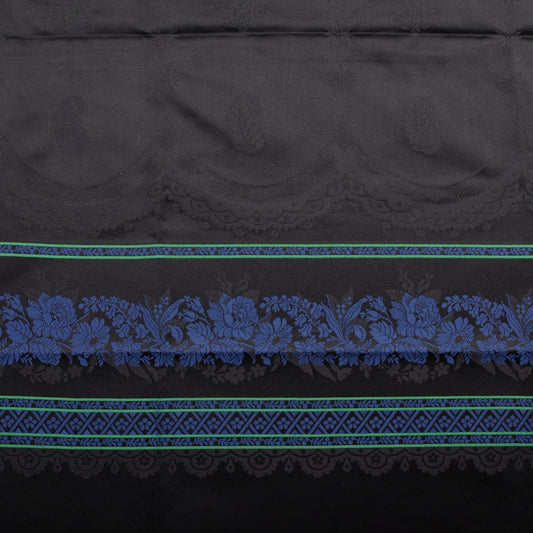 Apron piece-Edel-silk-blue/green/black
