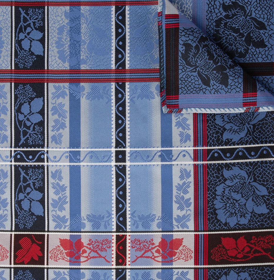 Eufemia silk scarf-001-70x70-blue/red