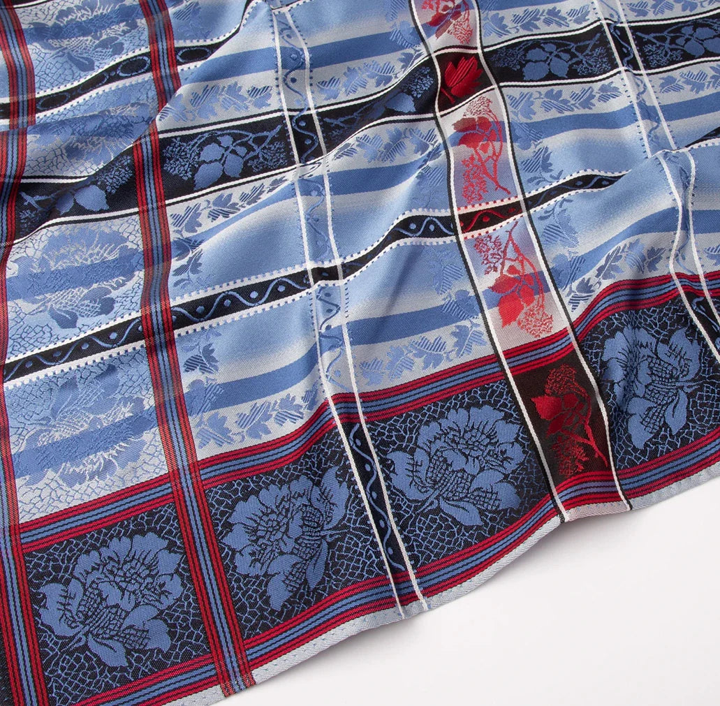 Eufemia silk scarf-001-70x70-blue/red
