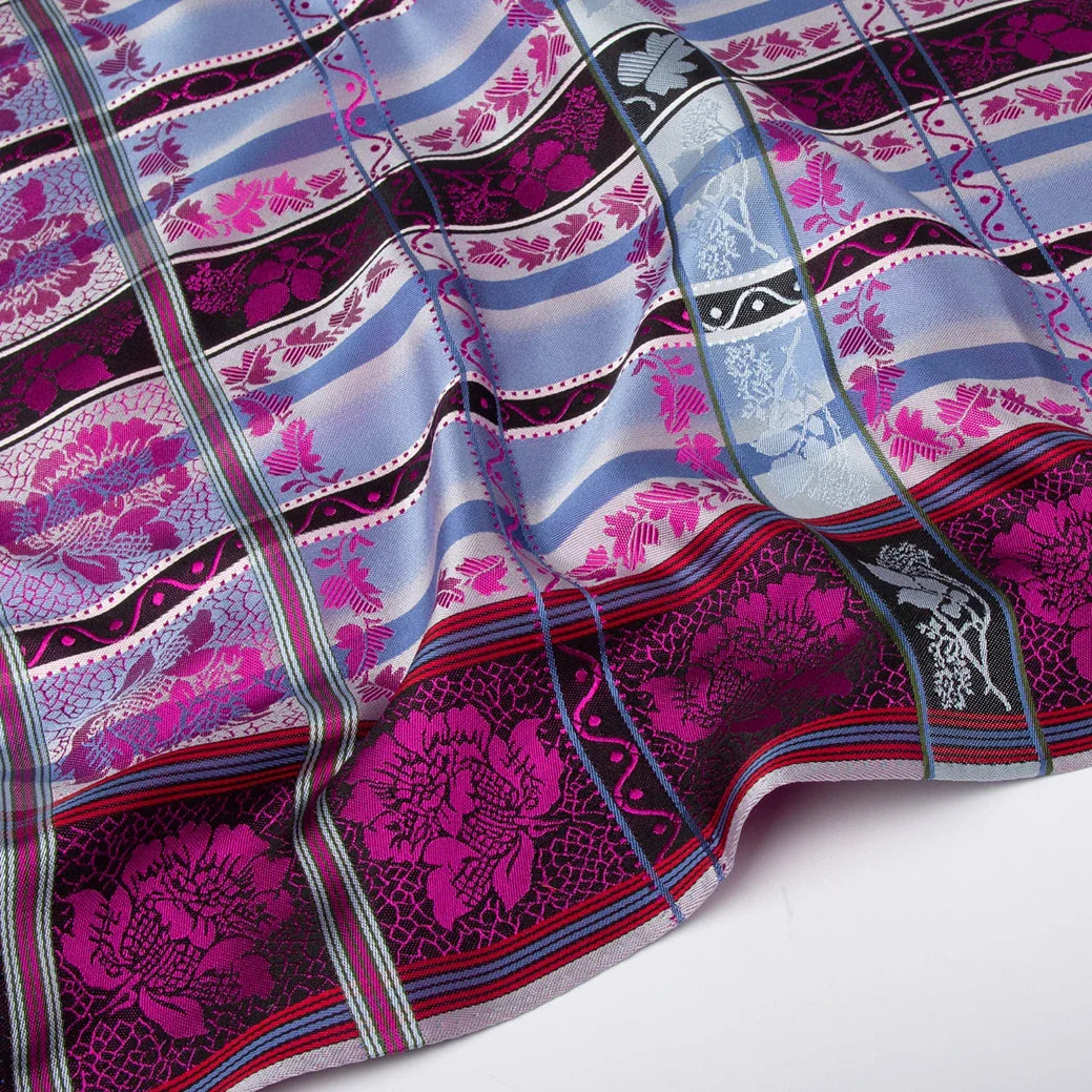 Eufemia silk scarf-012-70x70-fuchsia/light blue