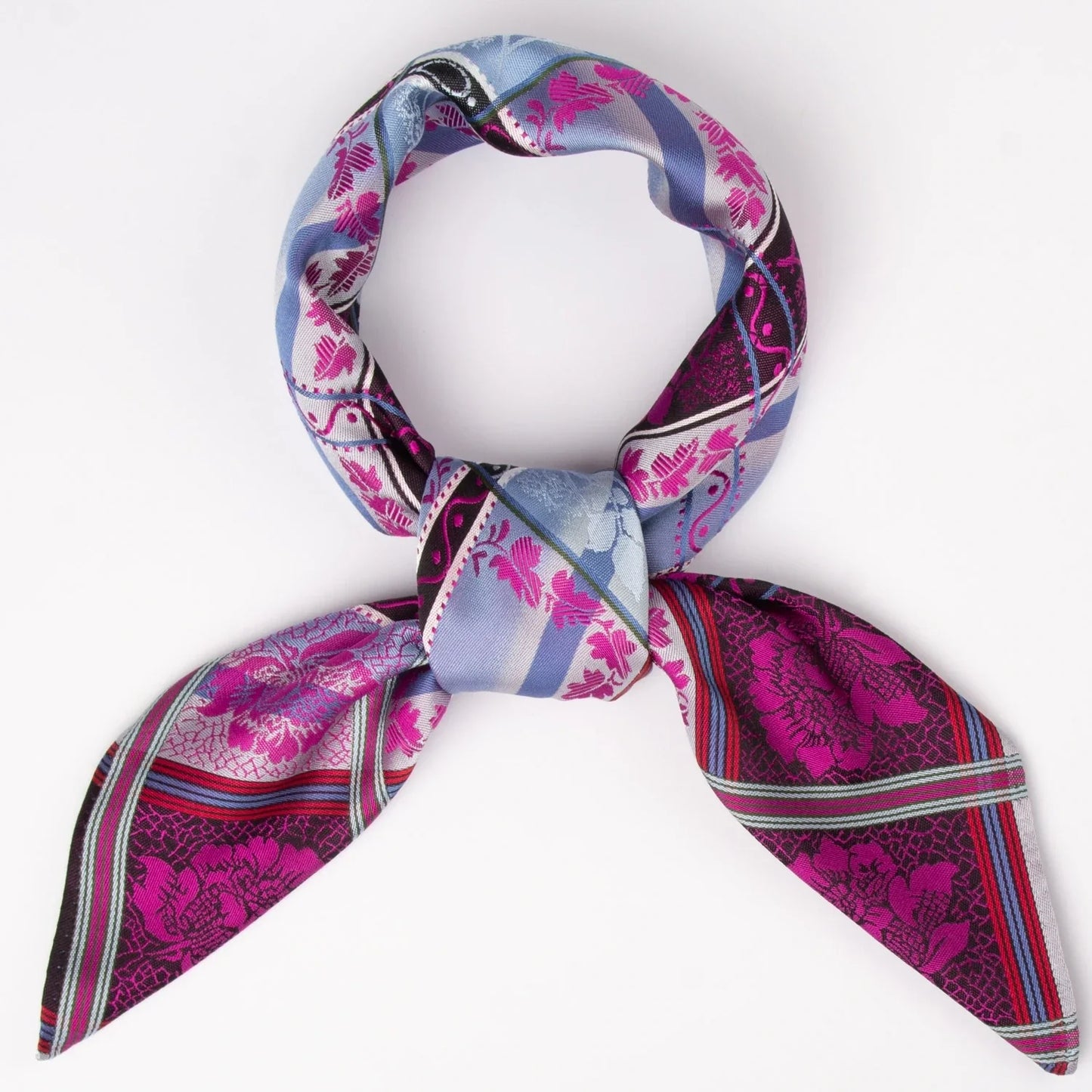 Eufemia silk scarf-012-70x70-fuchsia/light blue